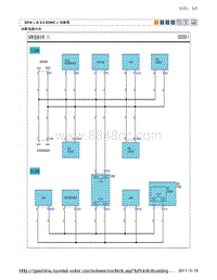 2010现代ix35 G2.4电路图-诊断连接分布