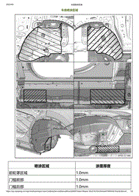 2021小鹏G3i车身修理-车底喷涂区域