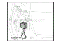 2021小鹏G3电路图-左后盲区监测雷达-零部件位置图