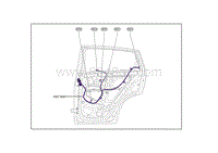 2021小鹏G3电路图-右后门线束-连接器布置图