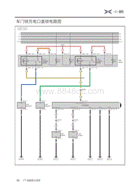 2020小鹏P7电路图-车门锁充电口盖锁电路图