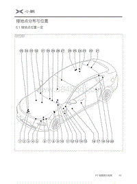 2020小鹏P7电路图-接地点分布与位置