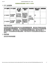 2023小鹏P7i-右后侧向泊车雷达故障U148B87 U148B96