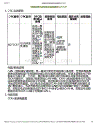 2023小鹏P7i-与前驱动电机控制器总成通信故障U2F3C87