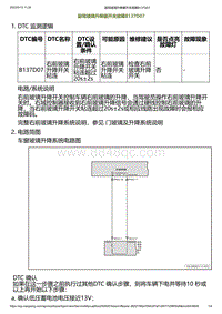 2023小鹏G6诊断-副驾玻璃升降器开关故障B137D07