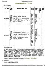 2023小鹏G6诊断-室内温度传感器故障P151311 P151315