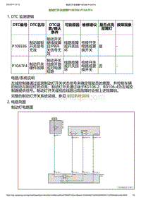 2023小鹏G6诊断-制动灯开关故障P10EE86 P10A7F4