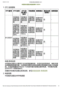 2023小鹏G6诊断-中距毫米波雷达电路故障B130D01