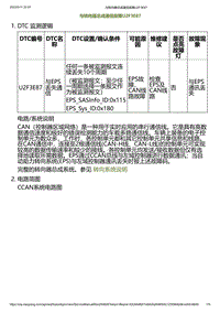 2023小鹏G6诊断-与转向器总成通信故障U2F3E87