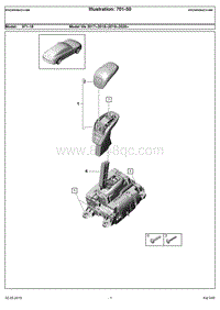 2018-2020保时捷971-Main group 7 Hand levers pedal cluster