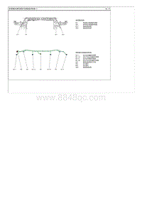 2012现代iX35 G2.0NU电路图-前端模块 倒车警告传感器延伸线束