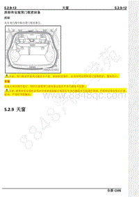 2021年长安CS95维修手册-5.2.9 天窗