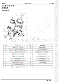 2021年长安CS95维修手册-5.3.3前部内饰