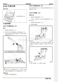 2021年长安CS95维修手册-5.3.4中部内饰