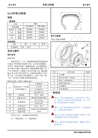 2013年长安逸动Hybrid维修手册-2.1.4车轮与轮胎