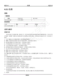 2023年长安UNI-K维修手册-4.2.1仪表