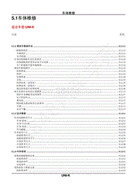 2023年长安UNI-K维修手册-5.1 车体维修