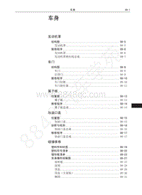 2016-2020年哈弗H6运动版蓝标-01-车身 目录