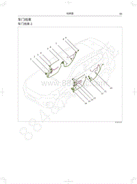 2019年蓝标全新哈弗H6电路图-车门线束