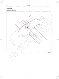 2019年红标全新哈弗H6电路图-顶棚线束