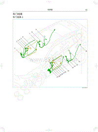 2021款长城哈弗F7x电路图-车门线束