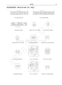 2017-2018年哈弗M6电路图-车身线束插件 GW4G15B 6MT6AT 车型 