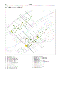 2016-2017年哈弗H9电路图-车门线束（2017 款车型）