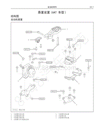 2017-2018年哈弗M6维修手册-悬置装置 6AT 车型 