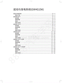 2020-2021年哈弗初恋-起动与发电系统 GW4G15K 