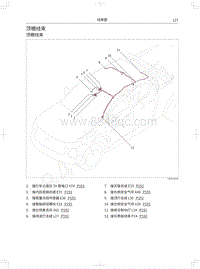 2020长城炮越野皮卡电路图-顶棚线束