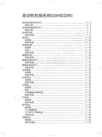 2020长城炮越野皮卡维修手册-发动机机械系统 GW4D20M 