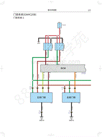 2021款长城炮商用皮卡电路图-门锁系统 GW4C20B 