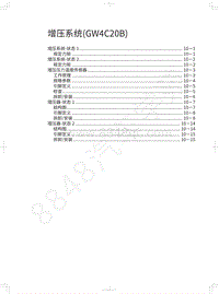 2022年长城炮黑弹-增压系统 GW4C20B 