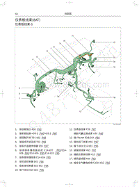 2022长城炮黑弹电路图-仪表板线束 8AT 