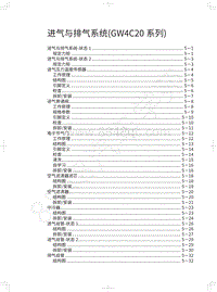 2018年长城WEY P8维修手册-进气与排气系统 GW4C20系列 