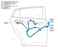 2020年风神奕炫EV电路图-右后门线束位置图