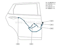 2020-2021年全新AX3电路图-4.12 右后门线束