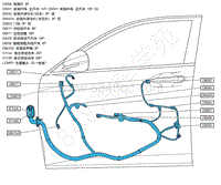 2020年风神奕炫EV电路图-左前门线束位置图