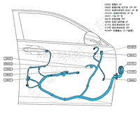 2020年风神奕炫EV电路图-右前门线束位置图