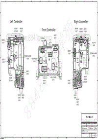 2020-2022年特斯拉Model 3电路图-控制器布局