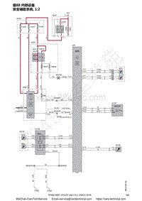 2016沃尔沃V40电路图-组88 内部设备