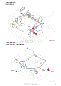 2010沃尔沃C30电路图-车辆电线路径图