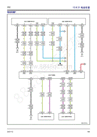 2021-2022年游艇M4电路图-13.8.31 电动车窗 