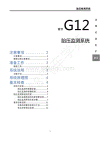 2019年东风风行T5L维修手册-G12胎压监测系统