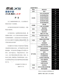 2016年景逸X5 1.8T维修手册-0.0 快速参考索引