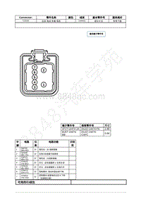 2022年福特野马Mustang插件图-C3119 右后 电动 车窗 电机 