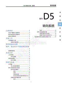 2022款雷霆维修手册-D5 转向系统