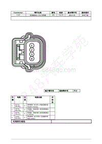 2021年福特追光者EVOS插件图-C167 变速器挡位 TR 传感器 