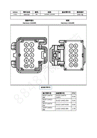 2021年福特追光者EVOS插件图-C421 线束内部 