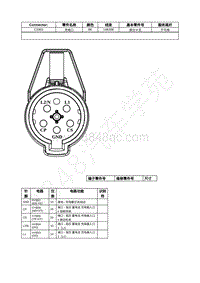 2021年福特锐际Escape插件图-C1003 充电口 